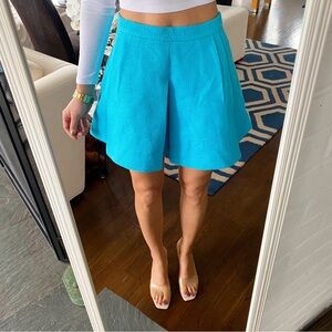 ZARA Aqua Blue Tweed Pleated Mini Skirt! 🐬
